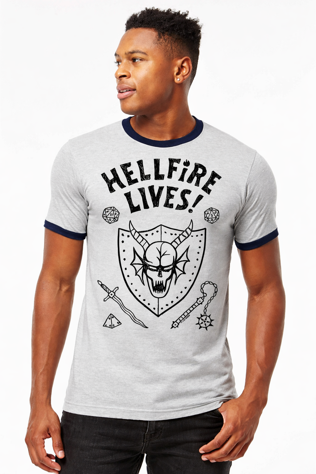 HELLFIRE LIVES – Unisex Ringer T-Shirt | Premium Graphic Tee