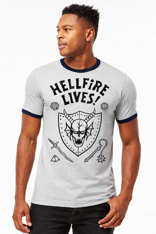 HELLFIRE LIVES – Unisex Ringer T-Shirt | Premium Graphic Tee