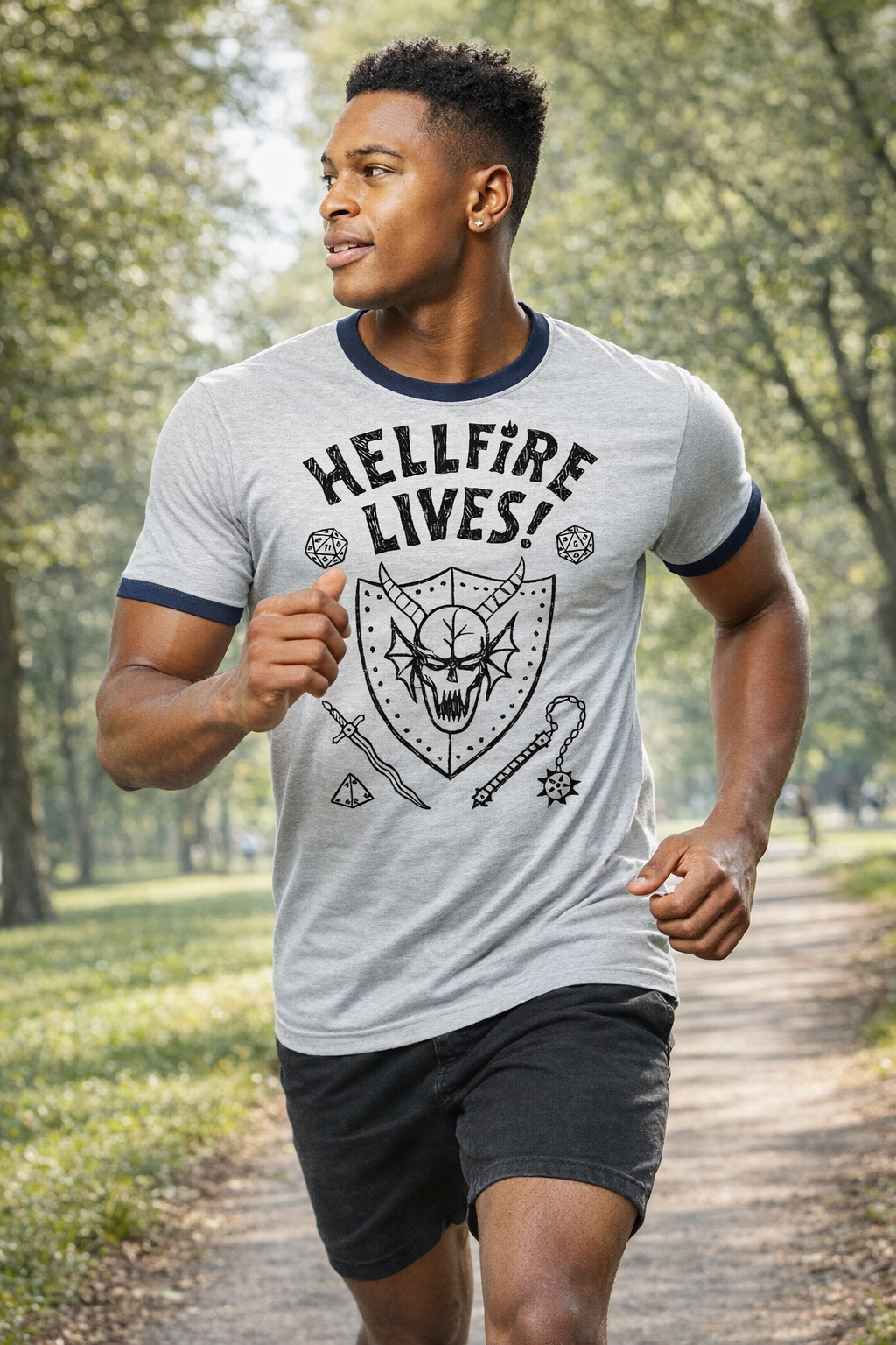 HELLFIRE LIVES – Unisex Ringer T-Shirt | Premium Graphic Tee