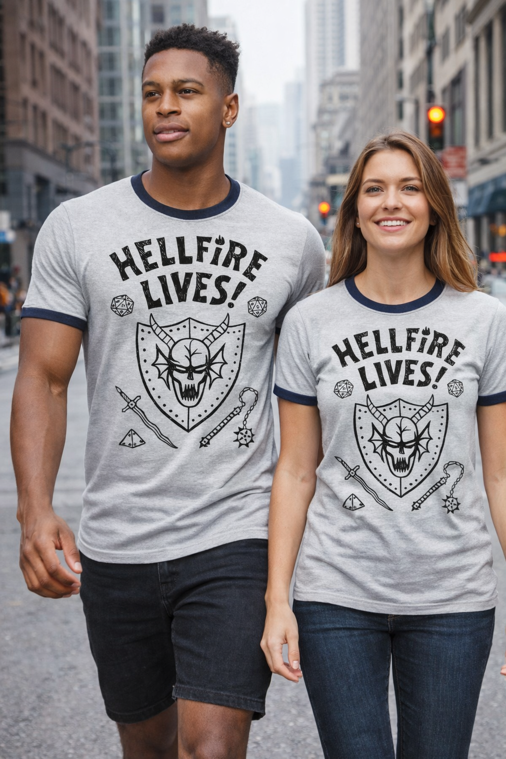 HELLFIRE LIVES – Unisex Ringer T-Shirt | Premium Graphic Tee