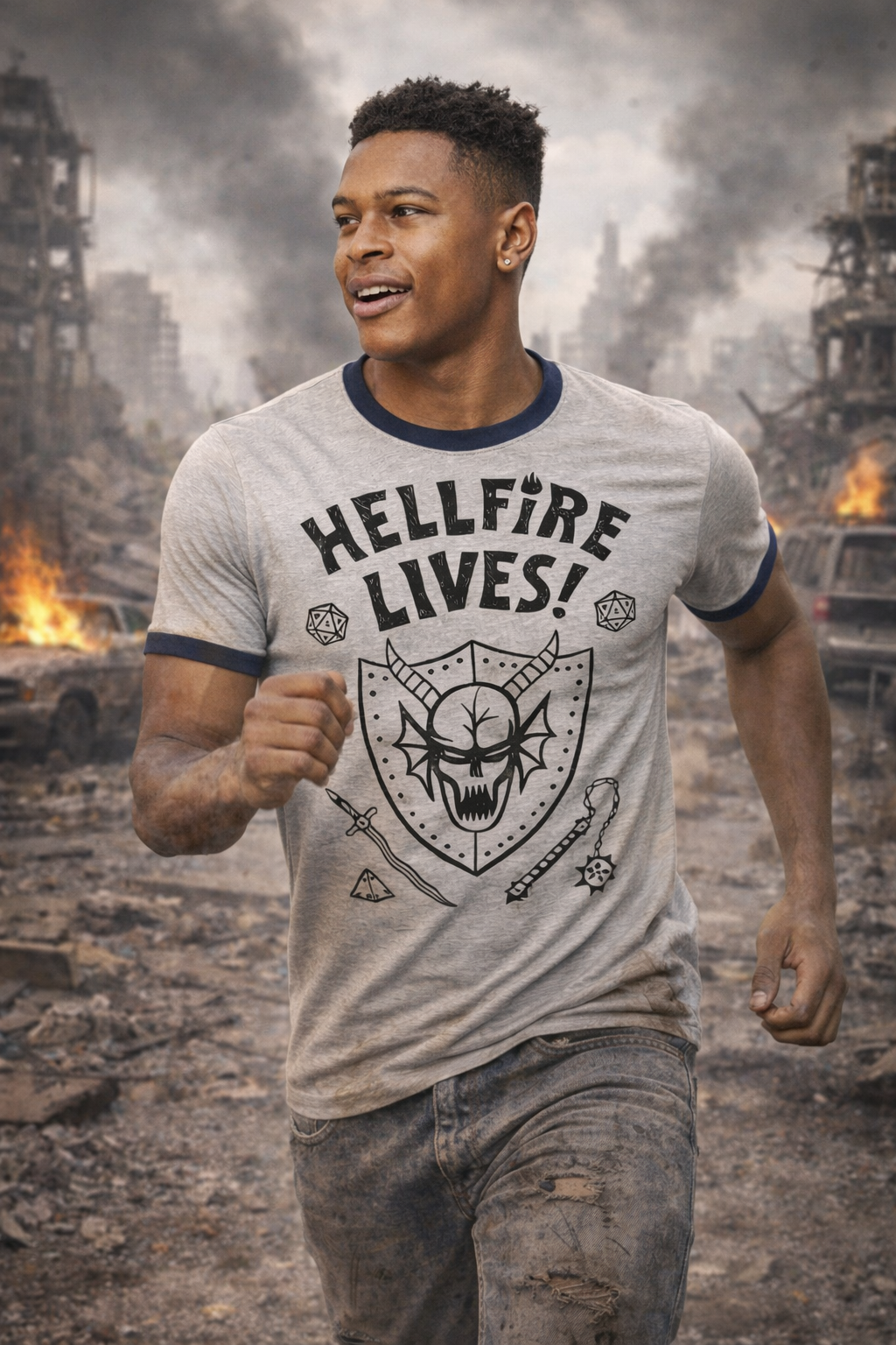 HELLFIRE LIVES – Unisex Ringer T-Shirt | Premium Graphic Tee