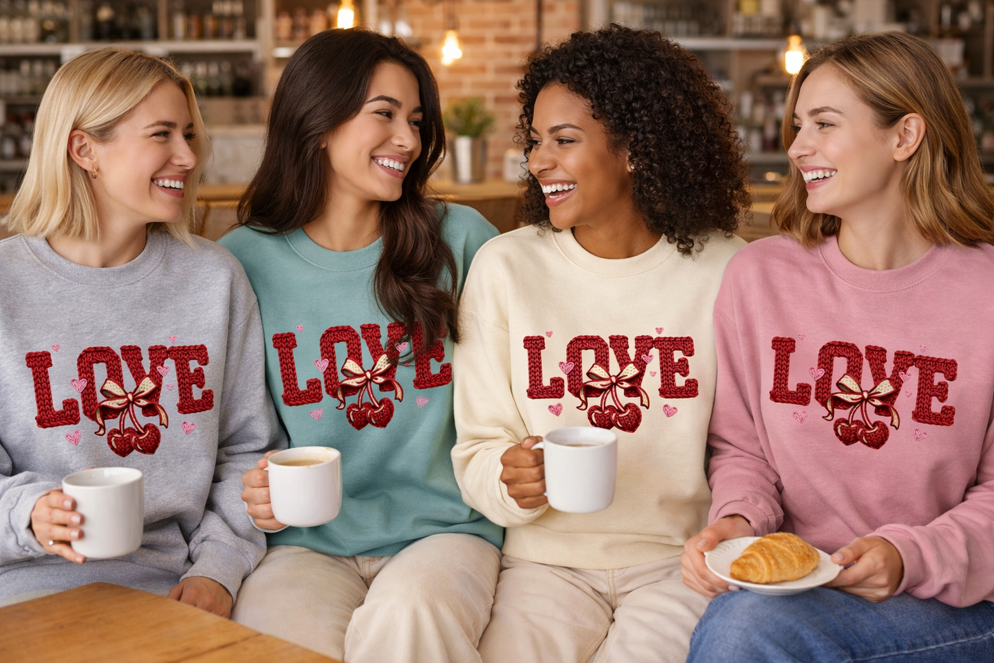 LOVE Knit Design Women’s Fleece Crewneck – Cozy, Soft & Sustainable
