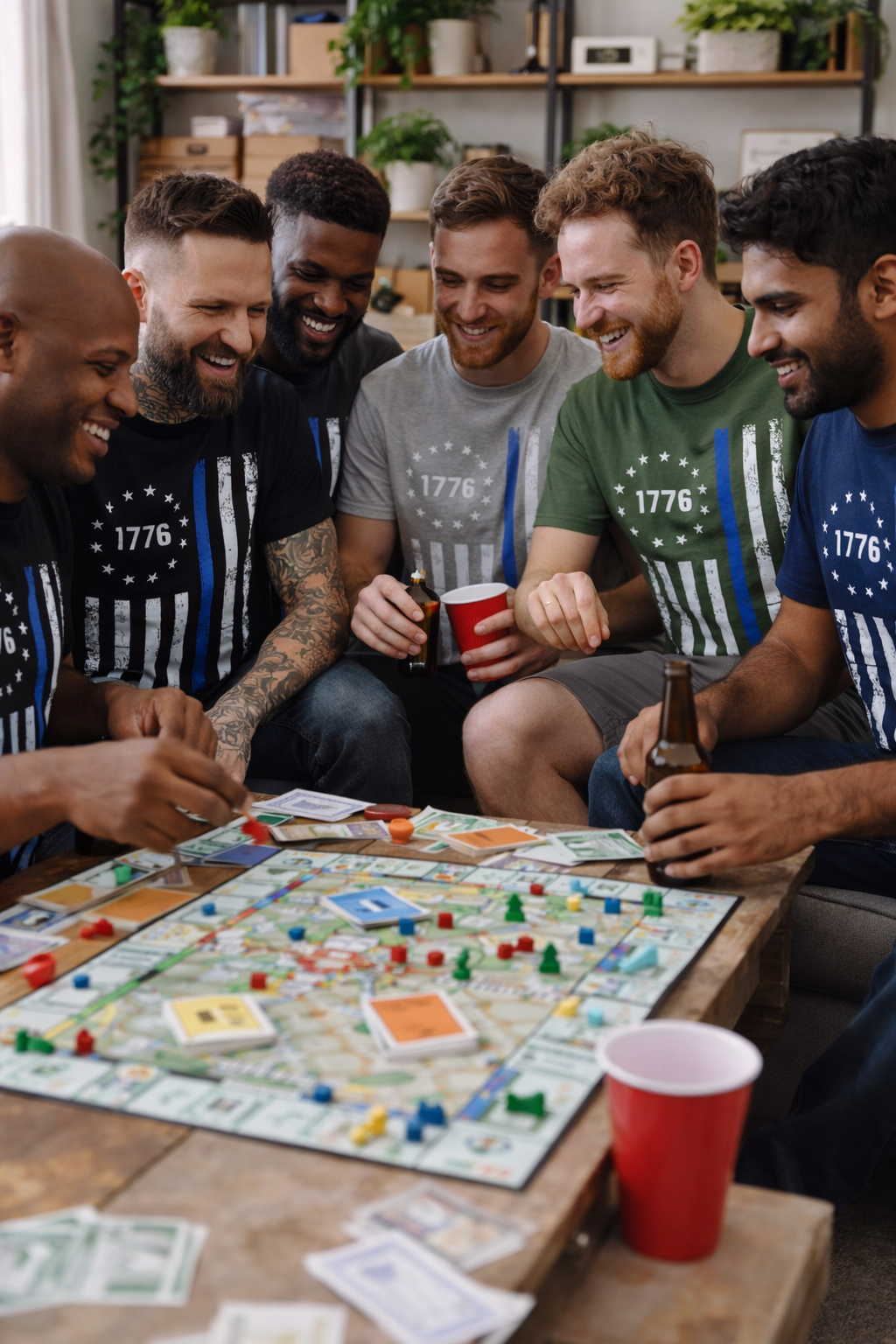 1776 Blue Line Flag Tee – Grit, Freedom & Street Patriot Style